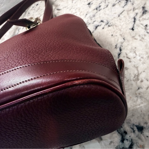 Dooney & Bourke EUC Vintage Burgundy Leather Dome Tote Shoulder Bag - Picture 12 of 12